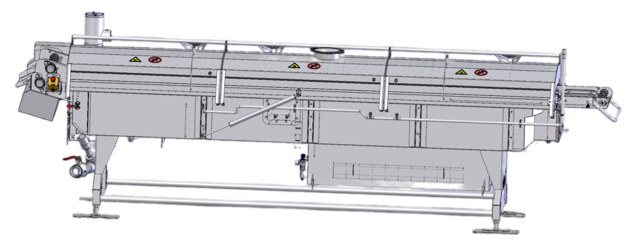 Конвейерная фритюрница Торнадо ФНД-250 автоматическая фритюрница, промышленная фритюрница, фритюрница для производства, фритюрница для чипсов